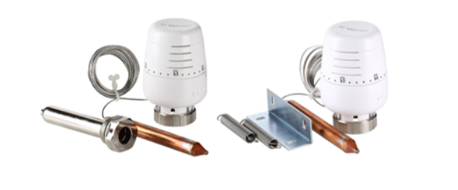 Термостатические головки с погружным и накладным датчиком